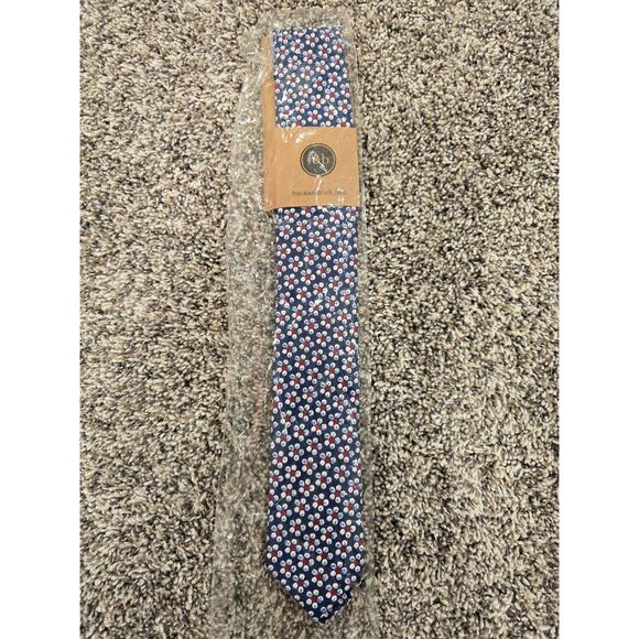 Frank and Buck Mens Neck Tie Cotton Set Of 2 Flower And Plaid Multicolor P6 - Picture 5 of 10